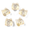 Transparent Spray Painted Glass Beads GLAA-N035-034-D01-1