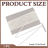 15 Yards Polyester Metallic Elastic Lace Trim OCOR-WH0082-151A-2