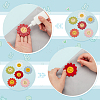 Fingerinspire 36Pcs 6 Colors Sunflower Computerized Embroidery Cloth Sew on Patches DIY-FG0005-43-4