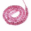 Crackle Transparent Glass Beads Strands GLAA-N062-6mm-08-2
