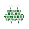 Saint Patrick's Day Imitation Leather Dangle Earrings FS-WG4E1C6-01-1