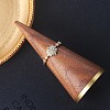 Brass Micro Pave Clear Cubic Zirconia Finger Rings FS-WGF1294-03-2