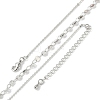 Brass Cable & Flat Sequin Chains Necklaces for Women NJEW-D302-40P-4