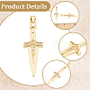 6Pcs Brass Micro Pave Cubic Zirconia Pendants KK-BBC0027-33-6