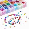 Spray Painted Crackle Glass Beads Sets CCG-PH0003-08-5