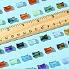 250Pcs Gradient Color Transparent Acrylic Beads OACR-FS0001-93-5