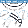 50Pcs 2 Colors Waxed Imitation Leather Cord Necklace Makings MAK-SP0001-05-2