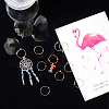 Brass Wine Glass Charm Rings KK-PH0036-43-5