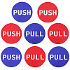 CHGCRAFT 8 Sets 2 Colors PVC Self-Adhesive Push Pull Sign Stickers DIY-CA0006-10-1