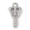 Brass Micro Pave Clear Cubic Zirconia Pendants KK-L238-22P-1