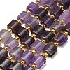 Natural Banded Amethyst Beads Strands G-F833-Q01-01-2