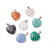 Natural & Synthetic Mixed Gemstone Pendants PALLOY-JF01952-1