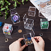 30Pcs Square Transparent PS Plastic Minifigures Display Cases ODIS-GA0001-85-3