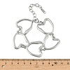 Hollow 304 Stainless Steel Link Chain Bracelets for Women BJEW-P393-02P-3