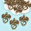 Tibetan Style Pendants X-TIBEP-K063kg-AB-NR-5
