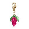 Glass Seed Beaded Grape Pendant Decoration HJEW-MZ00145-01-2