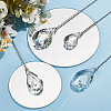 4Pcs 4 Styles Teardrop Glass Charms Ceiling Fan Pull Chain Extenders HJEW-SP0001-78-6