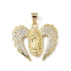 Brass Micro Pave Cubic Zirconia Pendants KK-L243-05G-02-1