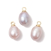 Natural Cultured Freshwater Pearl Rice Charms X-PALLOY-JF05078-01-1