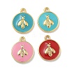 Rack Plating Brass Enamel Pendants KK-G515-21G-1