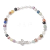 Natural Mixed Gemstone Beaded Stretch Bracelets for Women BJEW-JB13199-3