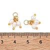 4Pcs 4 Styles Shell Pearl and Natural Pearl Pendants PALLOY-JF05632-3