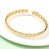 Star Brass Cuff Bangles for Women BJEW-C144-01A-G-2
