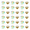 1 Bag Pointed Back Glass Rhinestone Cabochons RGLA-TADJ0001-01A-07-1