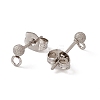 Non-Tarnish 304 Stainless Steel Stud Earring Findings STAS-E179-05A-P-2