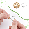 1Pc 925 Sterling Silver Screw Carabiner Lock Charms STER-NB0001-20A-P-3