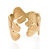 Ion Plating(IP) 304 Stainless Steel Cuff Open Rings for Women RJEW-N052-12G-3