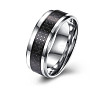 Men's Titanium Steel Finger Rings RJEW-BB27567-B-9-1