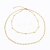 Brass Double Layer Necklaces NJEW-JN03144-1