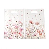 50Pcs 2 Styles Flower Printed Plastic Gift Storage Tote Bags PL-CBAAD12-04-1