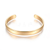 Ion Plating(IP) 304 Stainless Steel Cuff Bangles X-STAS-I110-10-8mm-G-1