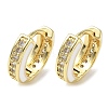 Brass Micro Pave Cubic Zirconia Hoop Earring KK-CBA98BA-07G-B-4