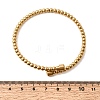 304 Stainless Steel Round Beaded Bangles for Women BJEW-D436-01G-5