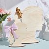 2 Sizes Single Tail Girl Wooden Head Child Silhouette Stands ODIS-WH0030-15D-4