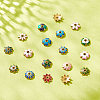   96Pcs 16 Styles Multi-Petal Alloy Enamel Bead Caps FIND-PH0017-97-2