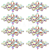 8Pcs Glass Cabochons(Hot Melt Adhesive On The Back) GGLA-FG0001-07A-1