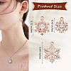 6 Pieces Snowflake Cubic Zirconia Charm Winter Christmas Charm Pendants 18K Gold Plated for Jewelry Necklace Earring Making Crafts JX410A-2