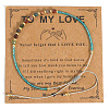Elegant Natural Gemstone & Glass Seed Round Beads Braided Beaded Bracelets for Women HW1161-14-1