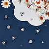 4 Pairs Sport Ball Alloy Stud Earrings for Women EJEW-BBC0001-52E-4