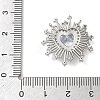Brass Micro Pave Clear Cubic Zirconia Pendants CU-CBA4231-08P-3