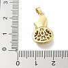 Rack Plating Brass Micro Pave Cubic Zirconia Pendants KK-L224-054G-3