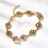12 Constellations 304 Stainless Steel Link Chain Bracelets BJEW-I239-01G-11-3