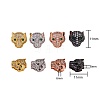 8Pcs 4 Color Rack Plating Hollow Brass Micro Pave Cubic Zirconia Beads sgZIRC-SZ0001-02-RS-2