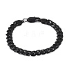304 Stainless Steel Cuban Link Chain Bracelets for Men Women BJEW-Q038-02EB-4