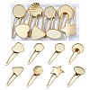 8Pcs 8 Styles Alloy Alligator Hair Clip Finding PHAR-CJ0001-03-1