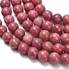 Natural Rhodonite Beads Strands G-F820-K06-6mm-4